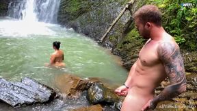 Silvana Lee Pervert masturbates while I get naked in the river – Silvana Lee & Brian Evansx – american hot mom – PornMood