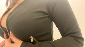Hotwife – touching my big tits at work – Pornmood