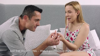 18 year old babe shows his hymen, and guy breaks it with his huge dick! – teen babe porn video – PornMood