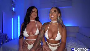 Perfect Body Babes Hayley Davies And Jennifer White Share Lucky Cock – Pornmood