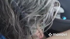 Old Blonde MILF Sucks College Students Huge Cock In Car – american hot mom – PornMood