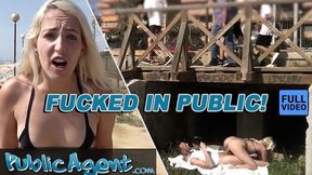 Liz Rainbow Blonde beach babe gets down ’n’ dirty with strangers in her scorching hot public sexcapade – public agent porn download – PornMood
