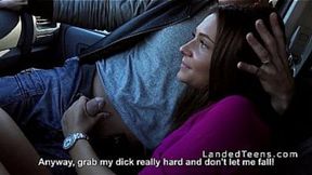 – Teen hitchhikers ride in van for a public orgy escapade – Amateur-Teen – PornMood