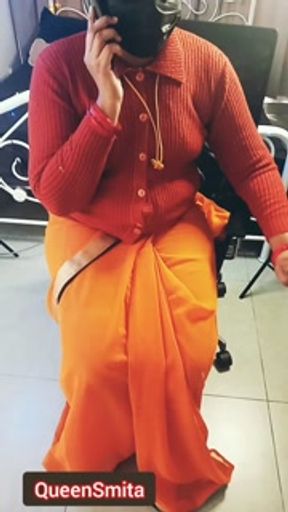 Low Hip Orange Saree Navel Aunty – indian aunty porn mms – PornMood