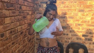 Indian slut giving a waterplay, wet white shirt show, nipple play, boobs close up – desi indian porn sites – PornMood